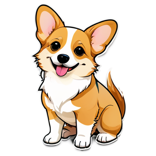 corgi expresses love - icon | sticker