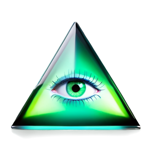 green masson triangle with eye, darknet style. under the triangle there is text "ABEL CALLS". Magic vibes - icon | sticker