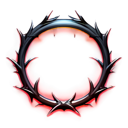 Wreath of thorns, gothic, blood, drama, dark, detailed - icon | sticker