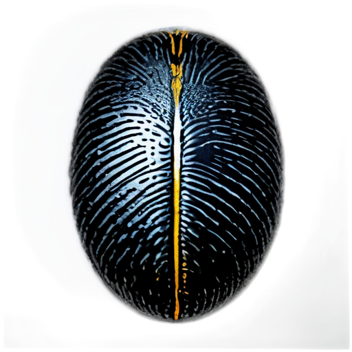 A bug with a clear human fingerprint as drawing on its back. Fingerprint should be in contrasting colors - icon | sticker