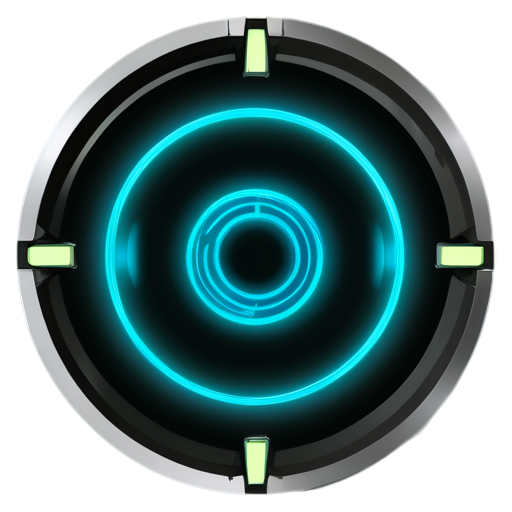 round icon in cyber punk style - icon | sticker