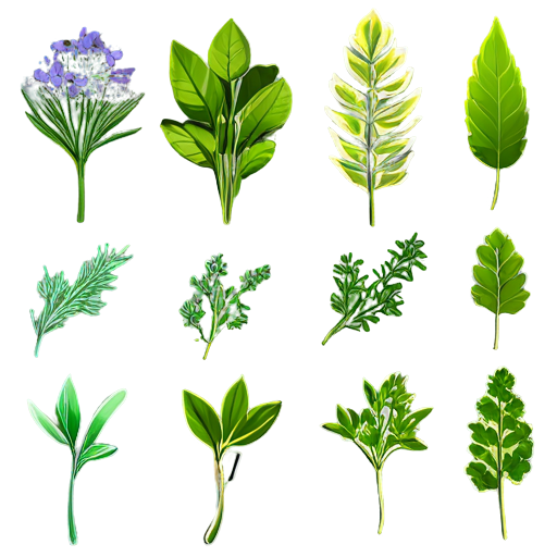 artistic art style herbs - icon | sticker