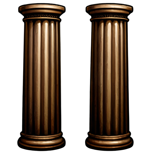 Symmetrical brown pillar icon tall - icon | sticker