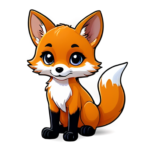 Very Wondered fox - icon | sticker