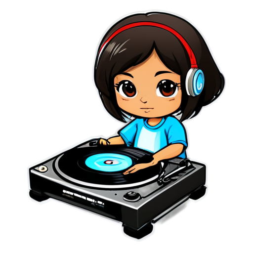 vinyl player - icon | sticker