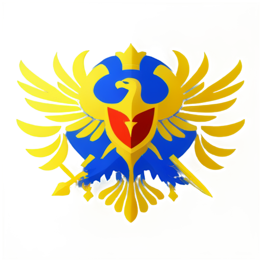 Design a symbol for a moscow bank department, two-headed eagle logo of Bank of Russia, wheat, blue vibes. Please develop a minimalistic, visually appealing design that can be used as a logo - icon | sticker