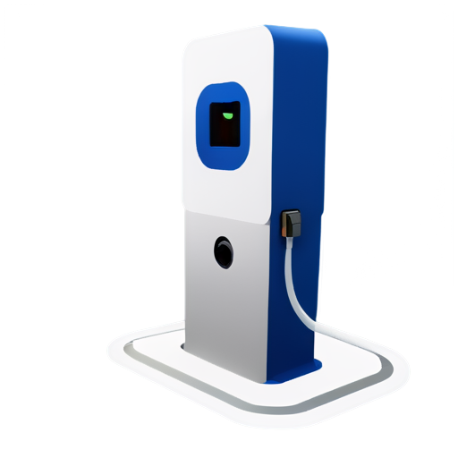 wallbox Charging station electro car, realistic, blue, white, symple - icon | sticker