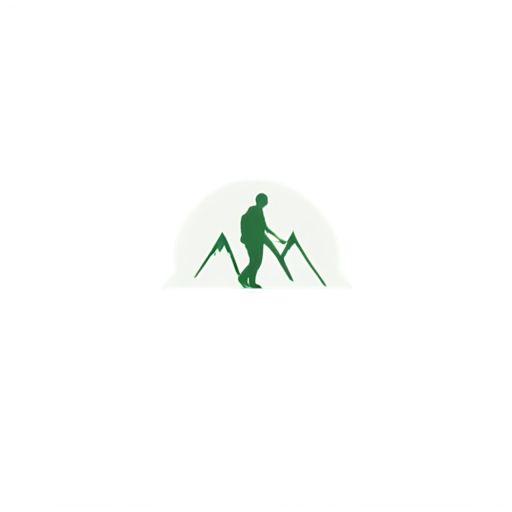 Hiking on the island - icon | sticker