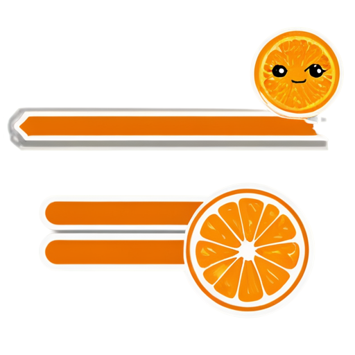 3 orange horizontal strips - icon | sticker