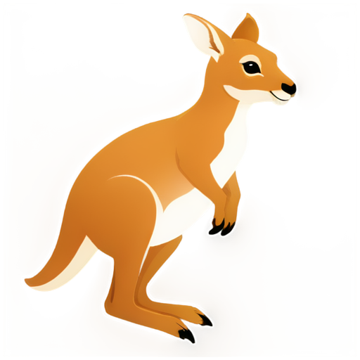 a playful and cute kangaroo - icon | sticker