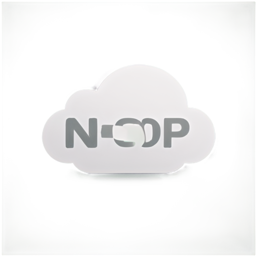 1d white icon cloud with transperent text inside saying NON STOP POP - icon | sticker