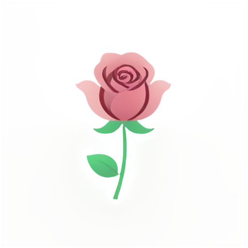 An Ai tool called Rosa - a dating coach based off a rose and heart - icon | sticker