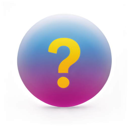 question icon 2d vector minimalistic shadows - icon | sticker