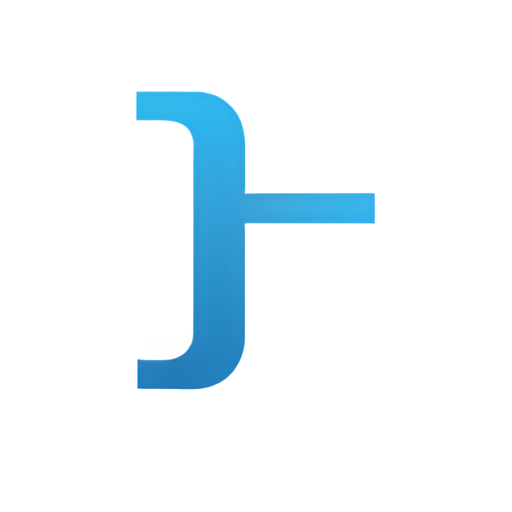 "F" letter, blue and black colored, line art - icon | sticker