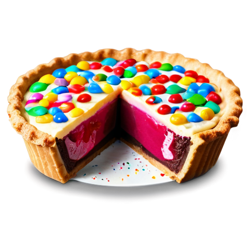 Candy sprinkled pie - icon | sticker