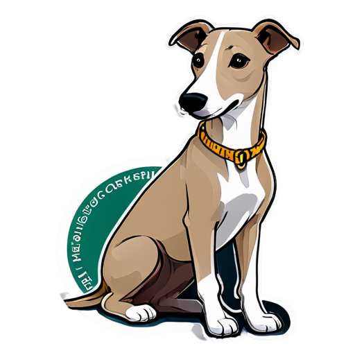 Ecosystem Circular Economy - Next crypto project. Happy, Sophisticated, High-tech, rich, unique, fashion, intelligent. the next meme coin. Reference breed english whippet dog. - icon | sticker