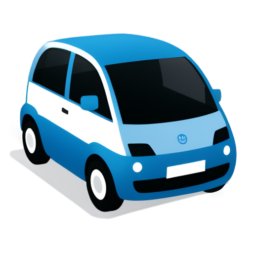 wallbox electro car, blue, white, sympel, pictogram - icon | sticker