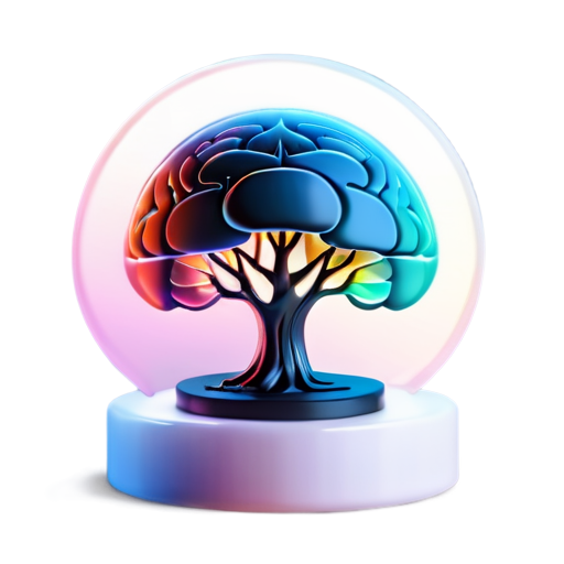 intelligence brain recognize tree ring - icon | sticker