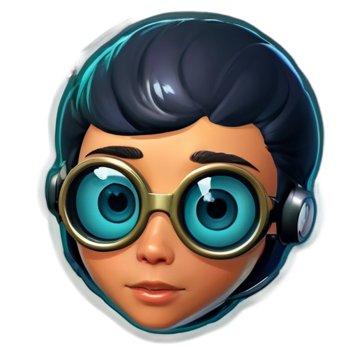 game Subnautica, diver`s head, main character - icon | sticker