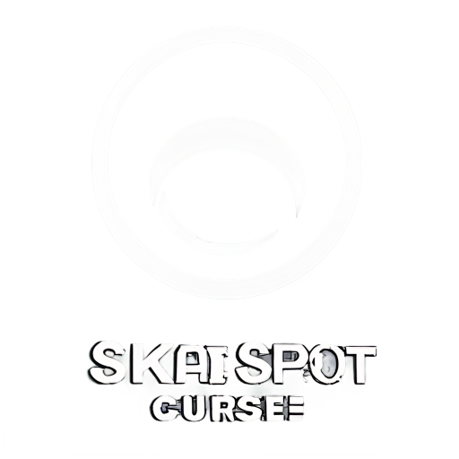white simple icon for online shop with courses name- SkillSpot - icon | sticker