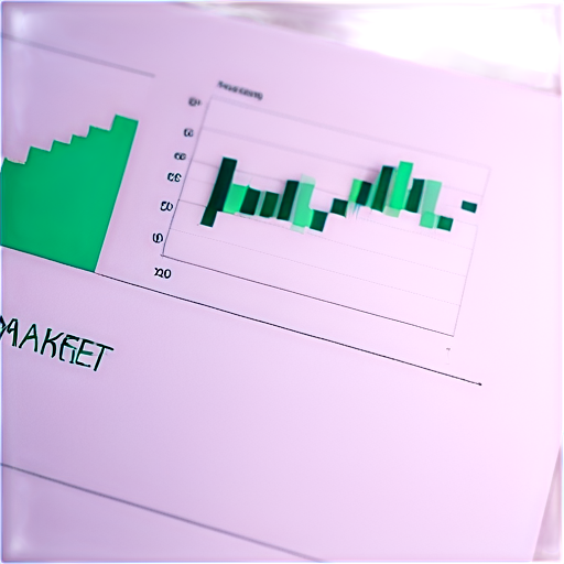 two overlapping sheets of paper, as in the copy icon, on the sheets there is a stock market graph - icon | sticker