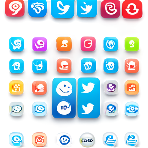 social media market - icon | sticker