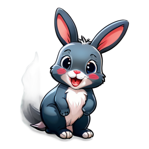 happy rabbit - icon | sticker