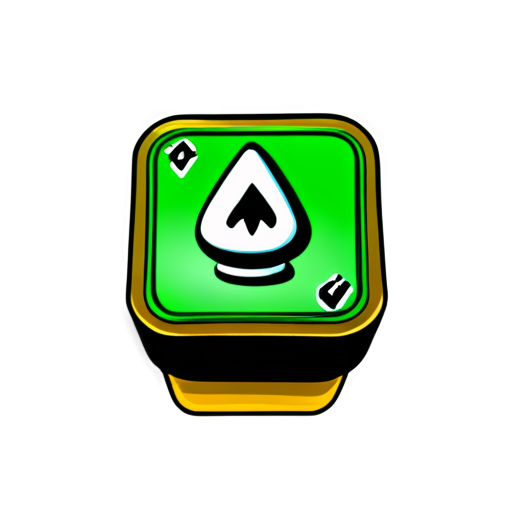 An icon that is a widget for the game. Indicates a hand-drawn bet. It must contain green bills on a white background. The picture conveys a sense of risk, a warning. 2D style - icon | sticker