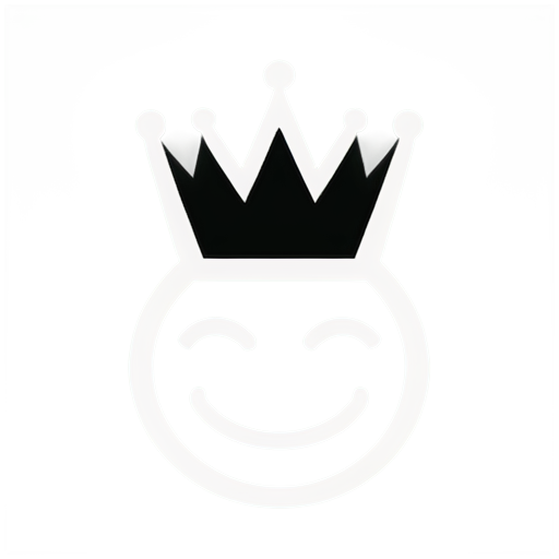 smiling king icon - icon | sticker