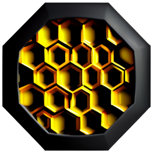 beehive hexagons dark icon - icon | sticker