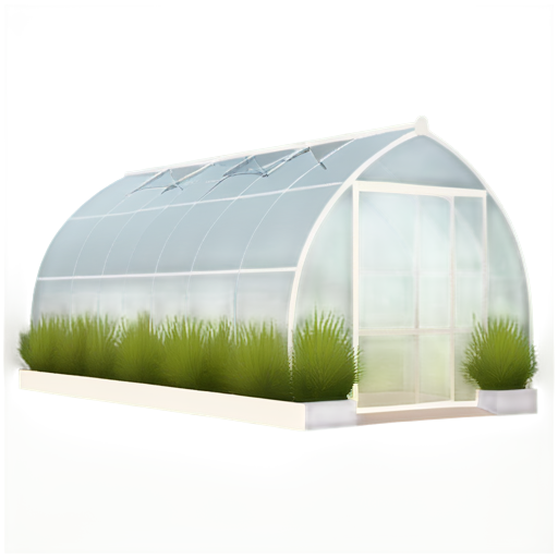 Modern beautiful greenhouse in English style for landscape design - icon | sticker