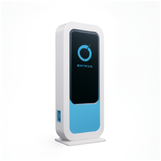 wallbox Charging station electro car, blue, white, sympel - icon | sticker