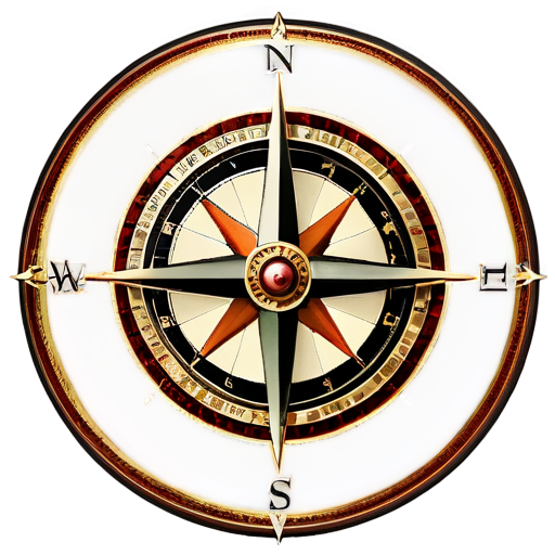 medieval compass - icon | sticker