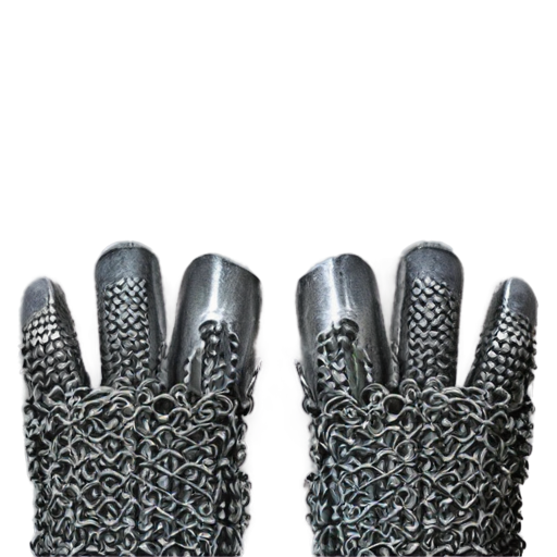 Simple poor medieval chainmail gauntlets - icon | sticker