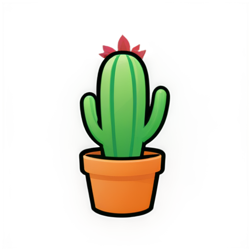 i need a icon for my logo, my logo is about ornamental cactus selling business. My business name is 11 / eleven cactus, i need cactus icon with "11" - icon | sticker