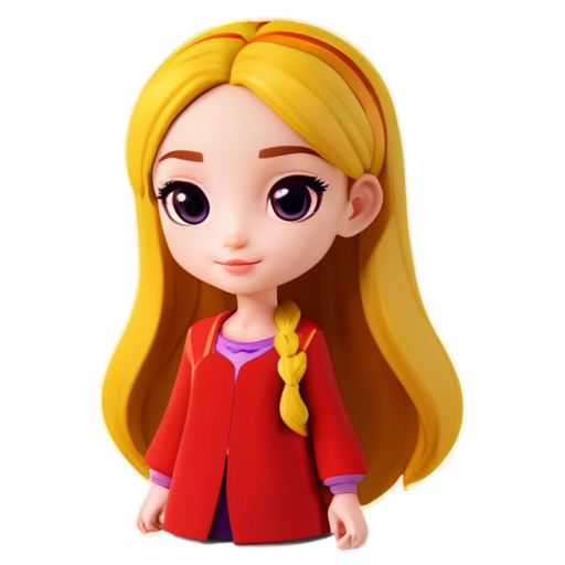 3D cute beauty avatar - icon | sticker