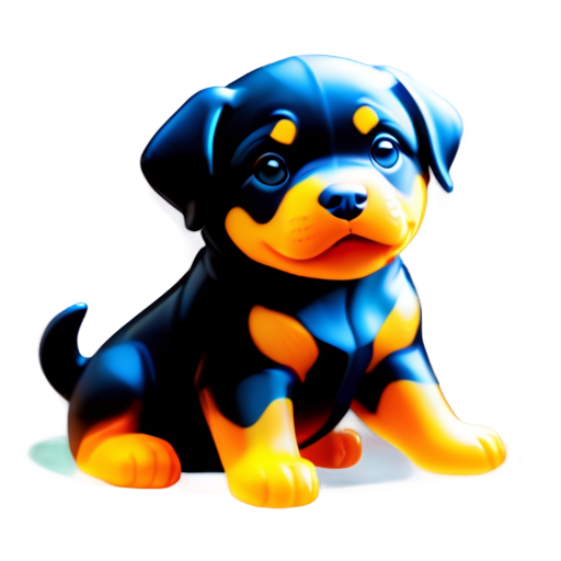 Rottweiler puppy - icon | sticker