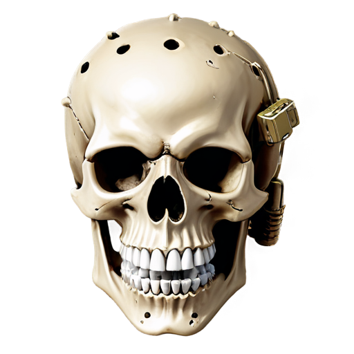 skull with a frag grenade in his teeth - icon | sticker