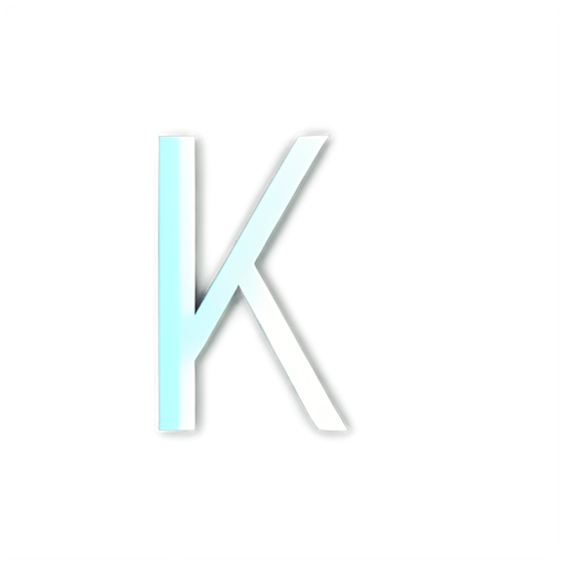 The letters K and H, form a flat, minimalist. - icon | sticker