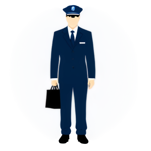 Create a detailed icon representing a chauffeur service. The icon should feature a professional chauffeur in a sleek suit and cap, holding a car door open or standing next to a luxury car. The design should convey elegance, reliability, and professionalism, suitable for a premium transportation service. Use clean lines and a modern style, with a focus on clarity and recognizability at small sizes. - icon | sticker