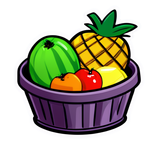 fruit basket - icon | sticker