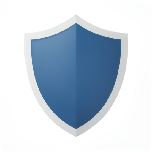 draw a blue shield icon with white elements. without shadow or shine. symbolizing protection from advertising on the Internet. - icon | sticker