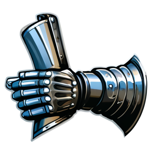 knight hand gauntlets outline icon - icon | sticker