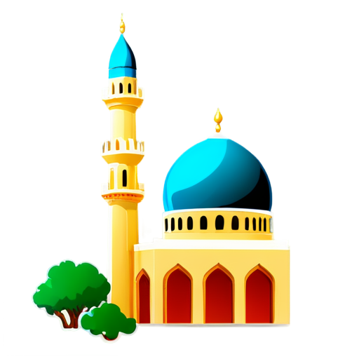 mosque icon with programmer icon - icon | sticker