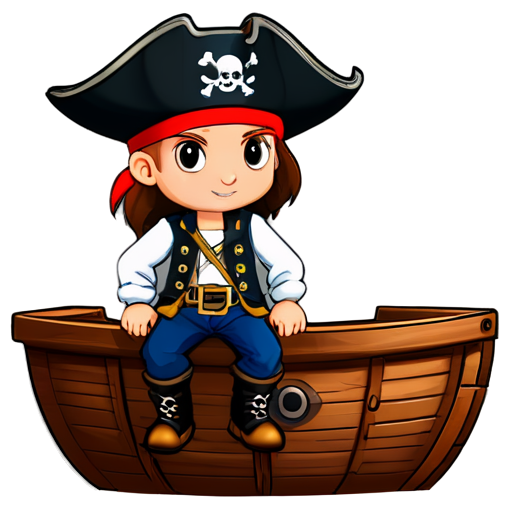 A PIRATE ON A SHIP - icon | sticker