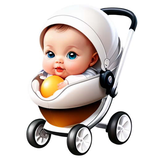 baby egg stroller icon grey no background - icon | sticker