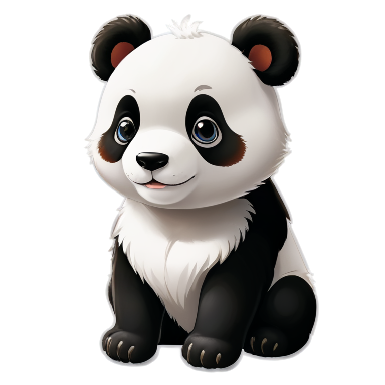 a cute panda dog - icon | sticker