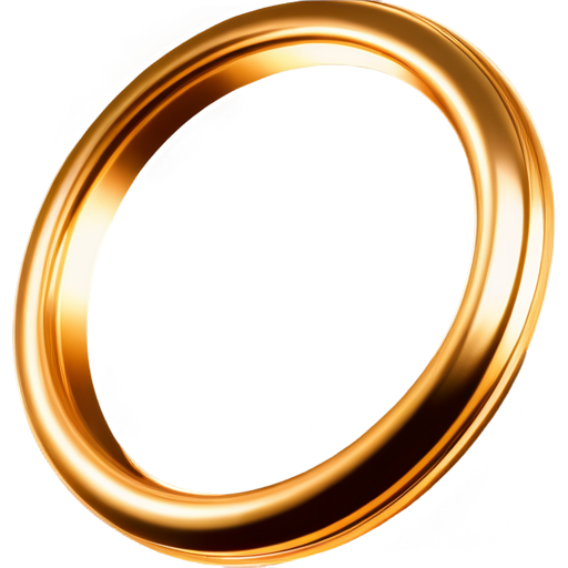 One Spartan's ring in one projection in red-gold color on white background, with clear contours, high quality, smooth natural animation, in format - GIF with transparent background, 600x600 pixels, with white background around , with GIF effects. - icon | sticker