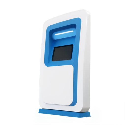 wallbox caharging station electro car, blue, white, sympel - icon | sticker