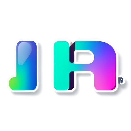 A rounded letter H, gradient color - icon | sticker